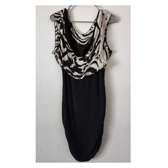 Alice + Olivia Zebra Top Blouson Silk Blend Slouchy Dress Size Small - Picture 3 of 9